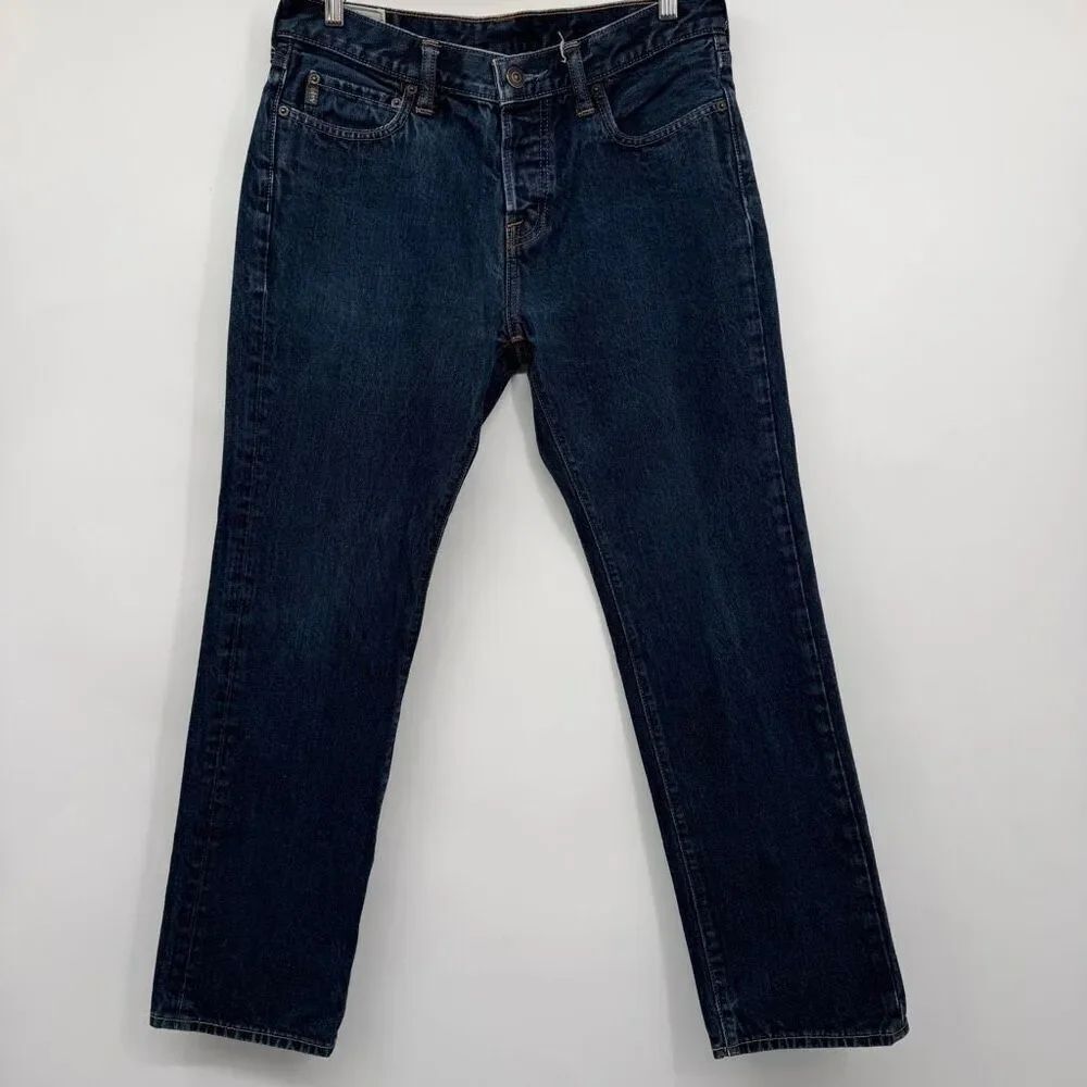 Abercrombie and Fitch Blue Denim Slim Straight Jeans Medium Wash Size W32 L30